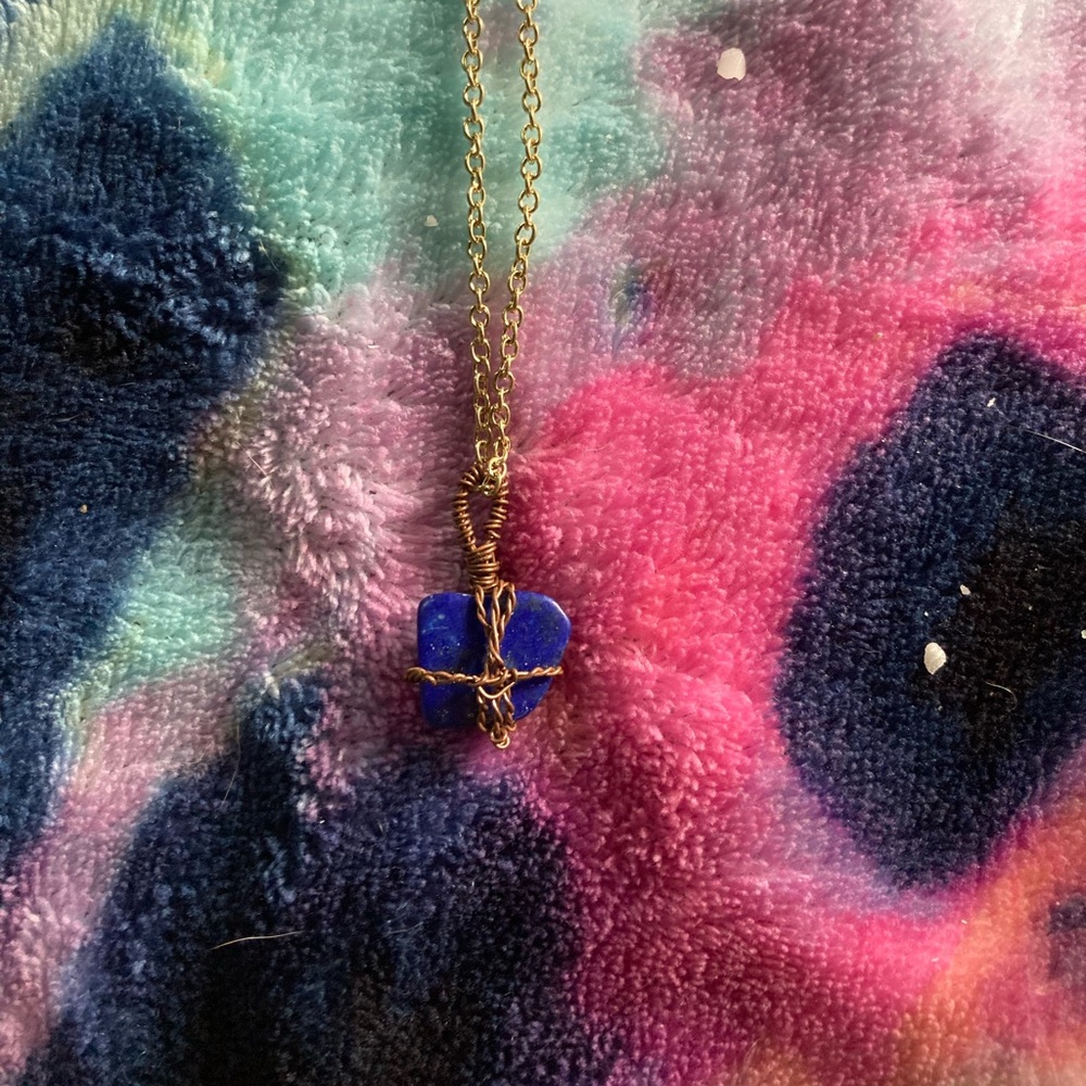 Custom Handmade Crystal Necklace - Lapis Lazuli🧿🔮💕